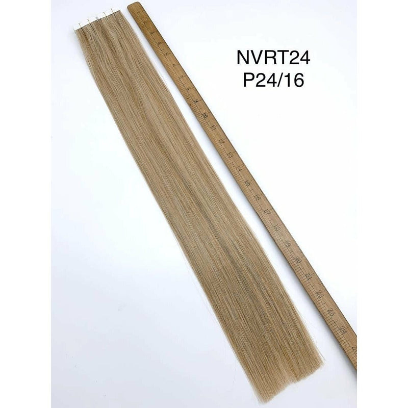 VIP Extensions Narcia Remy Siberian - Tape - 24" Hair Extension White Smoke 1 - Jet Black,1B (off Black),2 - Dark Brown,4 - Medium Brown,P4/27 - Piano Medium Brown w/ Strawberry Blonde,6 - Chestnut Brown,P6/22 - Brown / Light Blonde,8 - Medium Ash Brown,P8/22 Ash Brown/ Light Blonde,14,P14/22 - Golden / Light Blonde,P14/24,16,18,