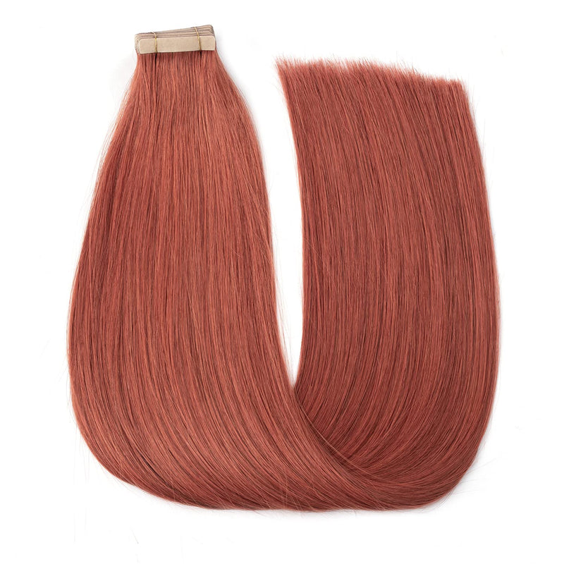 VIP Extensions Narcia Remy Siberian - Tape - 24" Hair Extension White Smoke 130 Copper Red