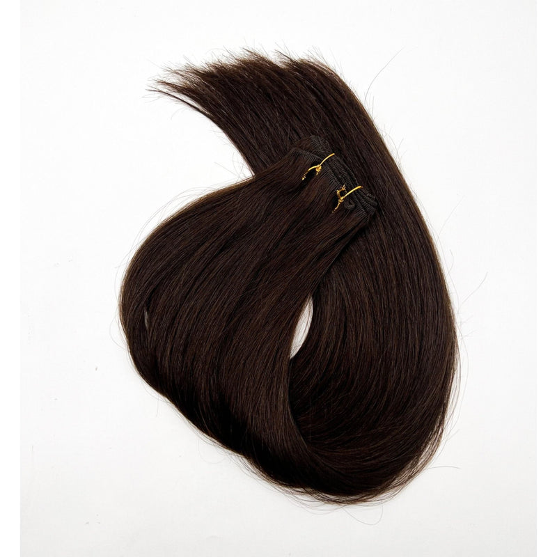 VIP Extensions Narcia Remy Siberian Weft Silky Straight - 18" Hair Extension White Smoke 18" / 2 - Dark Brown