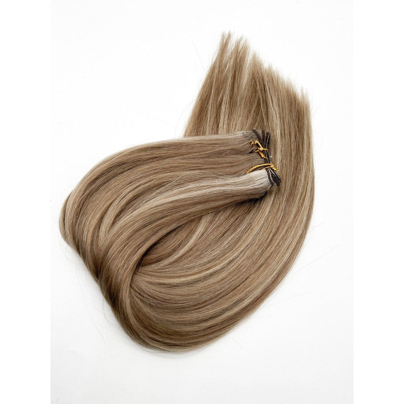 VIP Extensions Narcia Remy Siberian Weft Silky Straight - 18" Hair Extension White Smoke 18" / 1 - Black,18" / 2 - Dark Brown,18" / 4 - Medium Brown,18" / 6 - Brown,18" / L22 - Light Blonde,18" / L26 - Pure Blonde,18" / P14/22 - Golden Blonde / Light Blonde,18" / P6/16 -  Brown / Ash Blonde,18" / P6/22 - Brown / Light Blonde,18" / P4/14/30M -