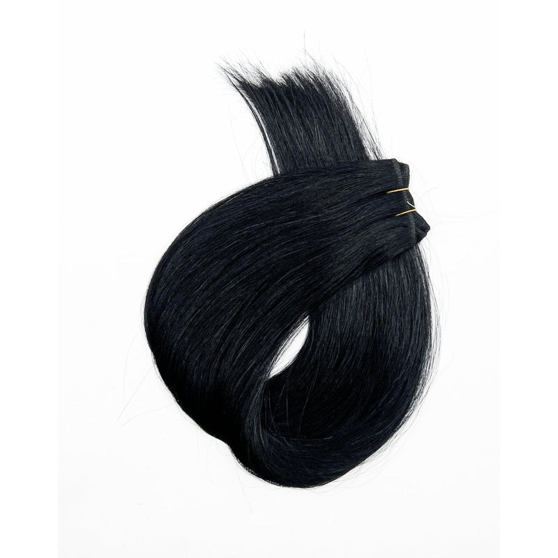 VIP Extensions Narcia Remy Siberian Weft Silky Straight - 18" Hair Extension White Smoke 18" / 1 - Black,18" / 2 - Dark Brown,18" / 4 - Medium Brown,18" / 6 - Brown,18" / L22 - Light Blonde,18" / L26 - Pure Blonde,18" / P14/22 - Golden Blonde / Light Blonde,18" / P6/16 -  Brown / Ash Blonde,18" / P6/22 - Brown / Light Blonde,18" / P4/14/30M -