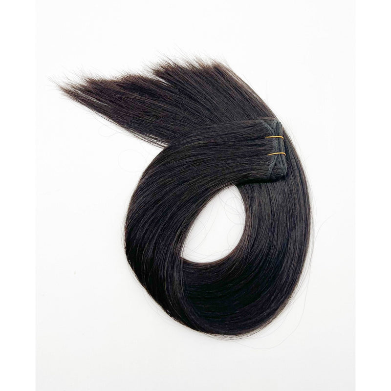 VIP Extensions Narcia Remy Siberian Weft Silky Straight - 18" Hair Extension White Smoke 18" / 1B - Natural Black