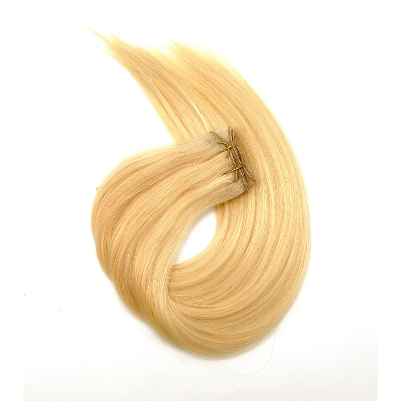 VIP Extensions Narcia Remy Siberian Weft Silky Straight - 18" Hair Extension White Smoke 18" / 1 - Black,18" / 2 - Dark Brown,18" / 4 - Medium Brown,18" / 6 - Brown,18" / L22 - Light Blonde,18" / L26 - Pure Blonde,18" / P14/22 - Golden Blonde / Light Blonde,18" / P6/16 -  Brown / Ash Blonde,18" / P6/22 - Brown / Light Blonde,18" / P4/14/30M -