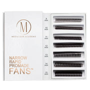 Mega Lash Academy Narrow 10D Rapid Promade Fans® - 1050 Fans Promade Fans Lavender 0.03 / C / Mixed 9-15 mm,0.03 / CC / Mixed 9-15 mm,0.03 / D / Mixed 9-15 mm