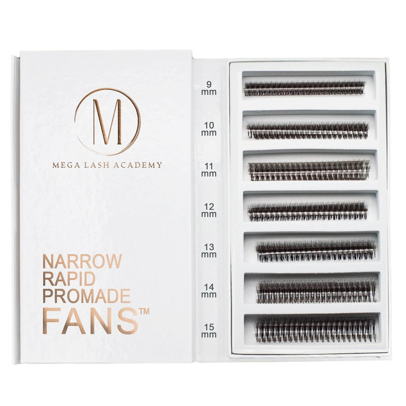 Mega Lash Academy Narrow 5D Rapid Promade Fans® - 1050 Fans Promade Fans Lavender 0.07 / C / Mixed 9-15 mm,0.07 / CC / Mixed 9-15 mm,0.07 / D / Mixed 9-15 mm