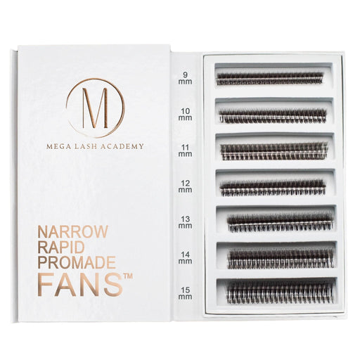 Mega Lash Academy Narrow 5D Rapid Promade Fans® - 1050 Fans Promade Fans Lavender 0.07 / C / Mixed 9-15 mm,0.07 / CC / Mixed 9-15 mm,0.07 / D / Mixed 9-15 mm