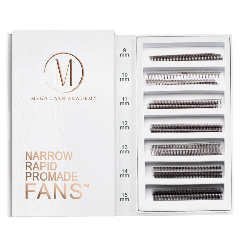 Mega Lash Academy Narrow 6D Rapid Promade Fans® - 1050 Fans Promade Fans Lavender 0.07 / C / Mixed 9-15 mm,0.07 / CC / Mixed 9-15 mm,0.07 / D / Mixed 9-15 mm