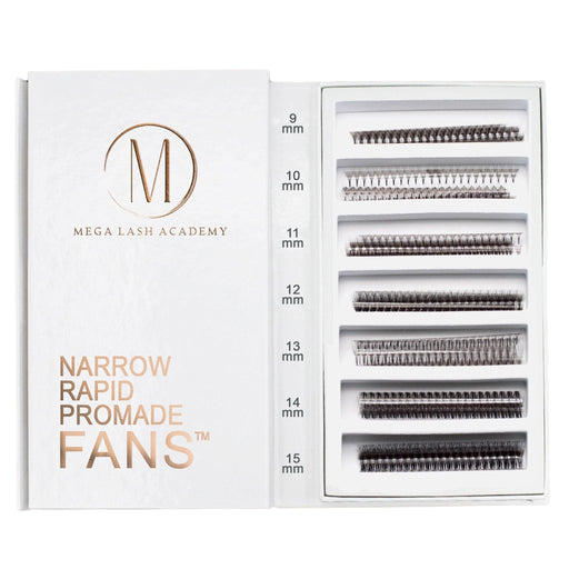 Mega Lash Academy Narrow 6D Rapid Promade Fans® - 1050 Fans Promade Fans Lavender 0.07 / C / Mixed 9-15 mm,0.07 / CC / Mixed 9-15 mm,0.07 / D / Mixed 9-15 mm