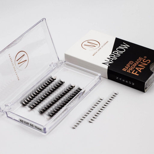 Mega Lash Academy Narrow 6D Rapid Promade Fans® - Single - 500 Fans Promade Fans Light Gray 0.07 / CC / 8,0.07 / CC / 9,0.07 / CC / 10,0.07 / CC / 11,0.07 / CC / 12,0.07 / CC / 13,0.07 / CC / 14,0.07 / CC / 15