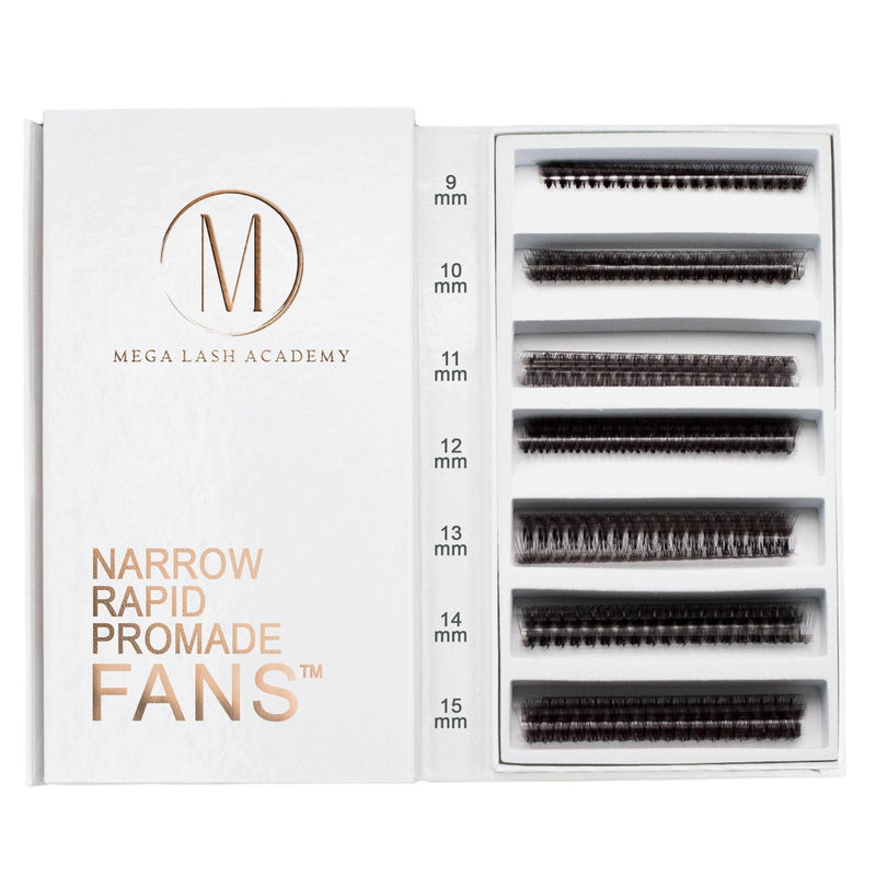 Mega Lash Academy Narrow 8D Rapid Promade Fans® - 1050 Fans Promade Fans Lavender 0.05 / C / Mixed 9-15 mm,0.05 / CC / Mixed 9-15 mm,0.05 / D / Mixed 9-15 mm