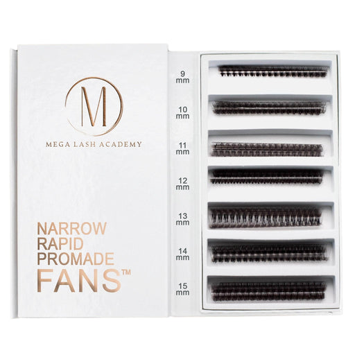 Mega Lash Academy Narrow 8D Rapid Promade Fans® - 1050 Fans Promade Fans Lavender 0.05 / C / Mixed 9-15 mm,0.05 / CC / Mixed 9-15 mm,0.05 / D / Mixed 9-15 mm