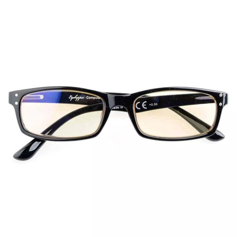 eyekeeper.com Narrow Blue Light Filter Reading Glasses 1-CG103 Eyeglasses White Smoke Black / without magnification,Black / +1.00,Black / +1.25,Black / +1.50,Black / +1.75,Black / +2.00,Black / +2.25,Black / +2.50,Black / +3.50,Black / +0.50,Black / +0.75