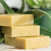 Chagrin Valley Soap & Salve Natural Soap: Fresh Aloe Soap Dark Khaki Full Bar 5.6 oz,Travel Size Bar 1.7 oz