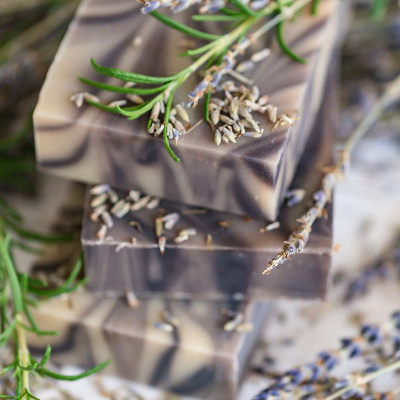 Chagrin Valley Soap & Salve Natural Soap: Lavender Rosemary Soap Dim Gray Travel Size Bar 1.7 oz