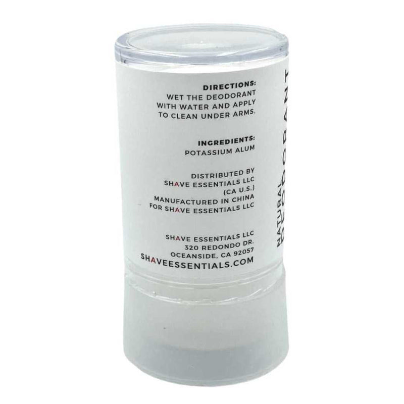 Shave Essentials Natural Mineral Deodorant Deodorants & Antiperspirants Gray