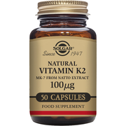 SOLGAR Solgar Vitamin K2 100 mcg - 50 Vegetable Capsules - 5 Oz Vitamin K2 Supplement Rosy Brown
