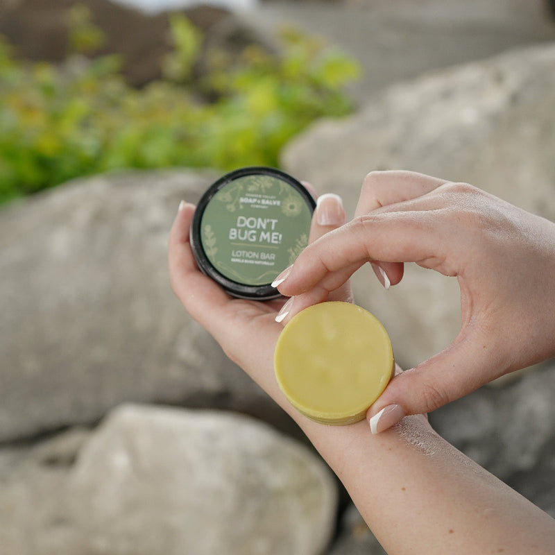 Chagrin Valley Soap & Salve Lotion Bar: Don't Bug Me! Bug Repellent Lotion Bar Bug Repellent Dark Sea Green 1 oz Tin