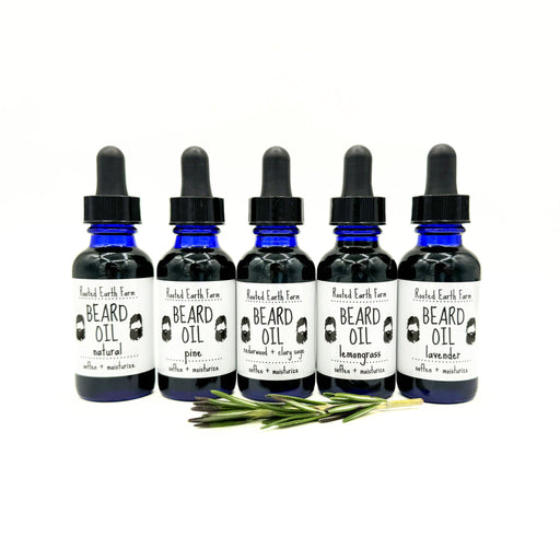 Rooted Earth Farm + Apothecary Herbal Beard Oil Hair + Nail Care White Smoke 1 fl oz / Unscented,1 fl oz / Pine,1 fl oz / Cedarwood/clary sage,1 fl oz / Lavender,1 fl oz / Lemongrass,2 fl oz / Unscented,2 fl oz / Pine,2 fl oz / Cedarwood/clary sage,2 fl oz / Lavender,2 fl oz / Lemongrass