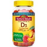 VIP Extensions Nature Made Extra Strength Vitamin D3 5000 IU Gummies, 200 ct Supplement White Smoke