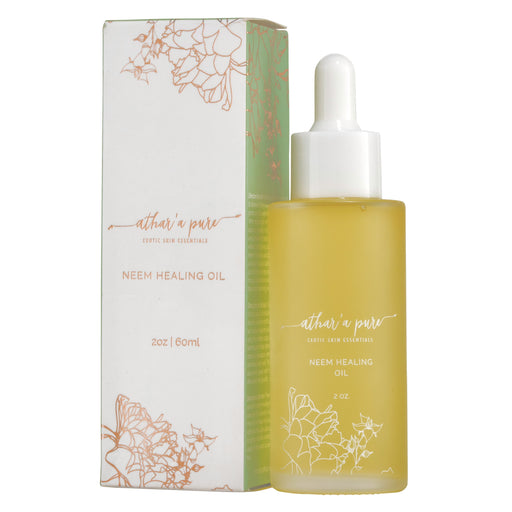 Athar'a Pure Neem Healing Oil for Skin, Hair and Nails (100% Natural, Vegan) Face, Hair Dark Khaki
