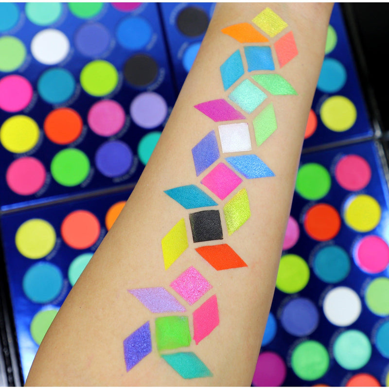 Rude Cosmetics City of Neon Lights - 24 Vibrant Pigment & Eyeshadow Palette Eyeshadow Palette Midnight Blue City of Neon Lights