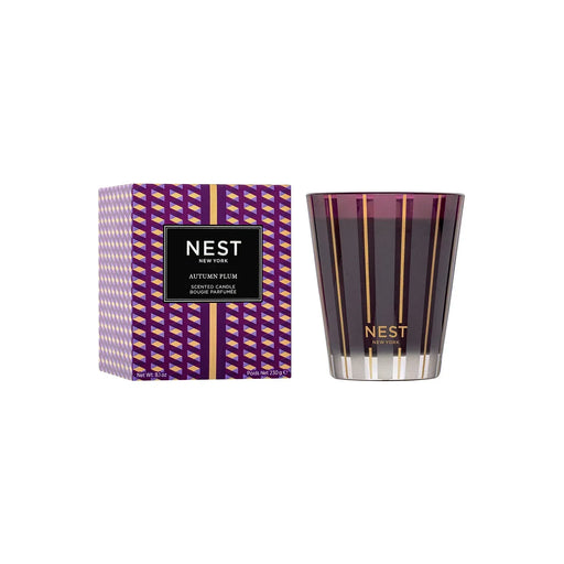 Nava Beauty Nest New York Autumn Plum Candle White Smoke Votive 2 OZ,Classic 8.1 OZ,3-Wick 21.2 OZ,Luxury 47.3 OZ
