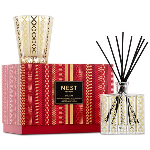 Nava Beauty Nest New York Holiday Classic Candle & Diffuser Set Home Goods White Smoke