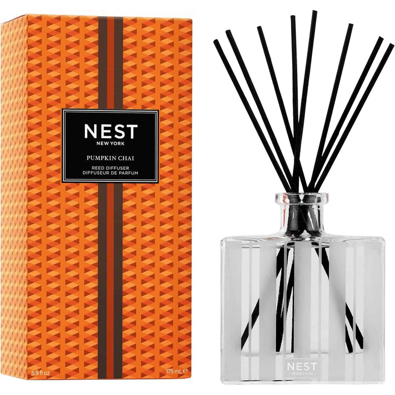 Nava Beauty Nest New York Pumpkin Chai Reed Diffuser 5.9 OZ White Smoke