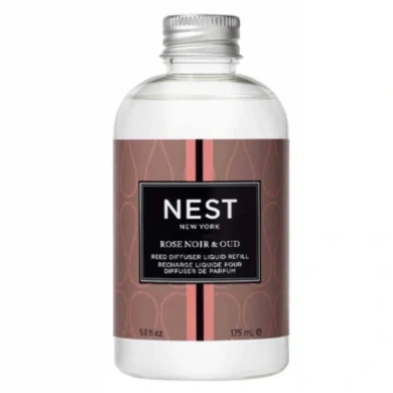 Nava Beauty Nest New York Rose Noir & Oud Reed Diffuser Refill 5.9 Oz Fragrance White Smoke