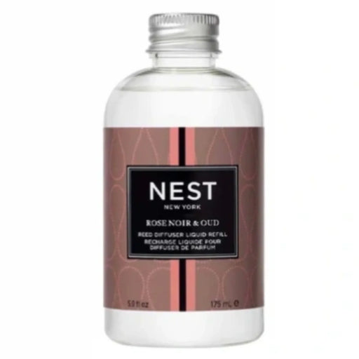 Nava Beauty Nest New York Rose Noir & Oud Reed Diffuser Refill 5.9 Oz Fragrance White Smoke