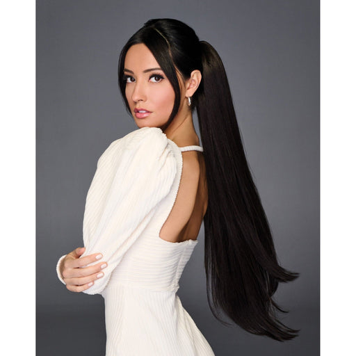 VIP Extensions Hairdo 27" Straight Cinched Pony Hair Extension Dim Gray R1 Black