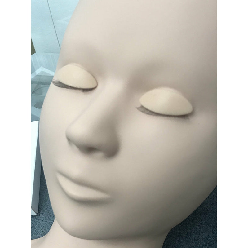 VIP Extensions Eyelash Practice Mannequin with 3 Sets of Removable Eyes Salon Supplies Light Gray 1,2