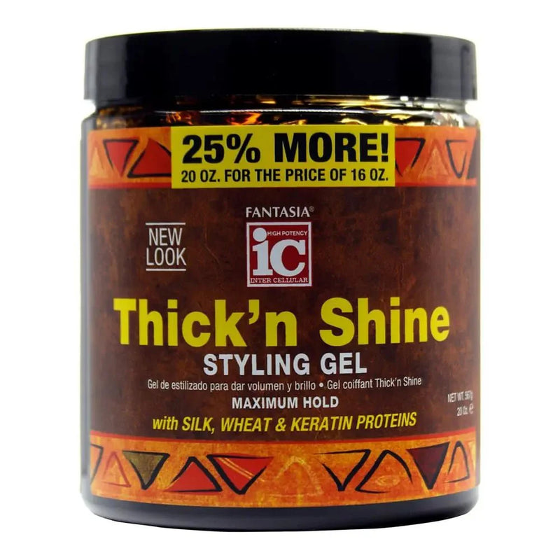 VIP Extensions Fantasia IC Thick 'N Shine Styling Gel, 20 oz Styling Gel Black