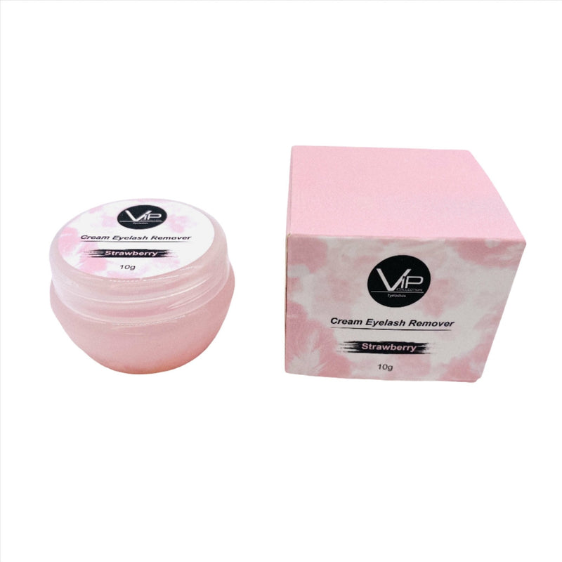 VIP Extensions VIP Eyelash Remover Cream, 10 mL Salon Supplies White Smoke STRAWBERRY