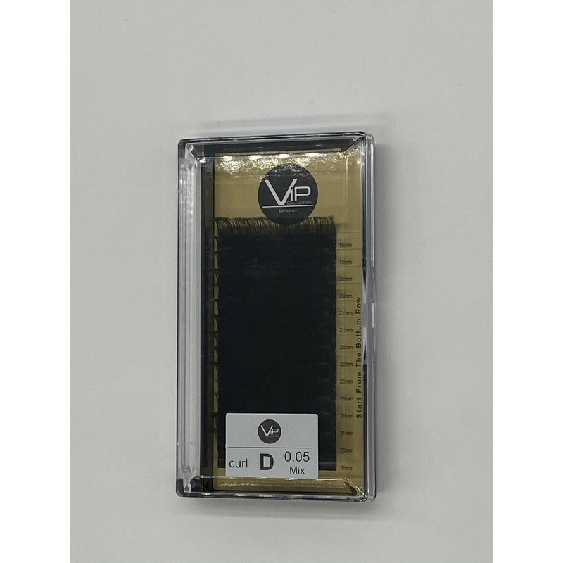 VIP Extensions VIP Faux Mink XL, 14 Lines 19-25mm, 2 Lines Per Size Eyelash Extensions Gray 0.05 / D