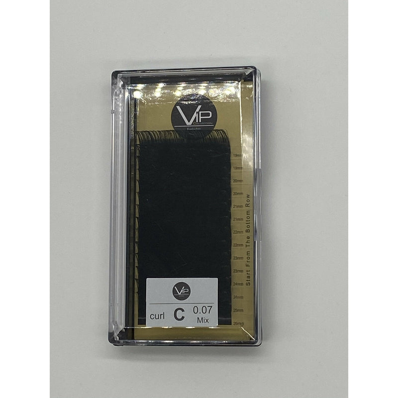 VIP Extensions VIP Faux Mink XL, 14 Lines 19-25mm, 2 Lines Per Size Eyelash Extensions Gray 0.07 / C