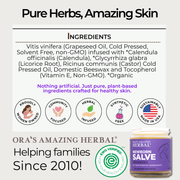 Ora's Amazing Herbal Newborn Salve, Calendula Ointment For Babies White Smoke Jar 4oz,Jar 1oz,1 oz & 4 oz