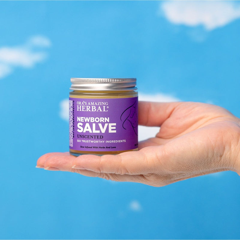 Ora's Amazing Herbal Newborn Salve, Calendula Ointment For Babies Cornflower Blue Jar 4oz,Jar 1oz,1 oz & 4 oz