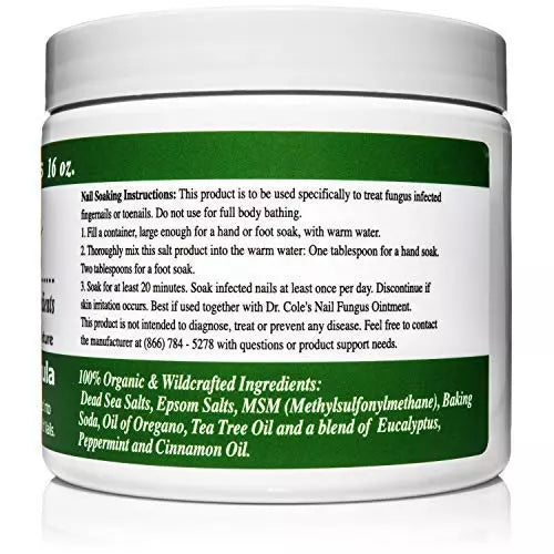 COLEHERBALS LLC 13 - Dr. Cole's Organic Nail Fungus Salts Formula Herbal Lavender