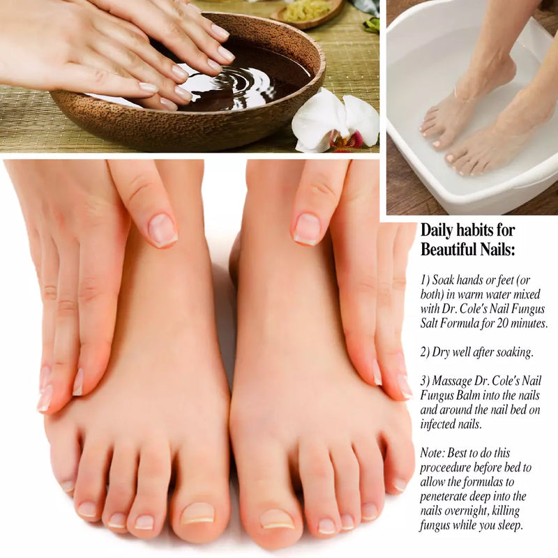 COLEHERBALS LLC 13 - Dr. Cole's Organic Nail Fungus Salts Formula Herbal White Smoke