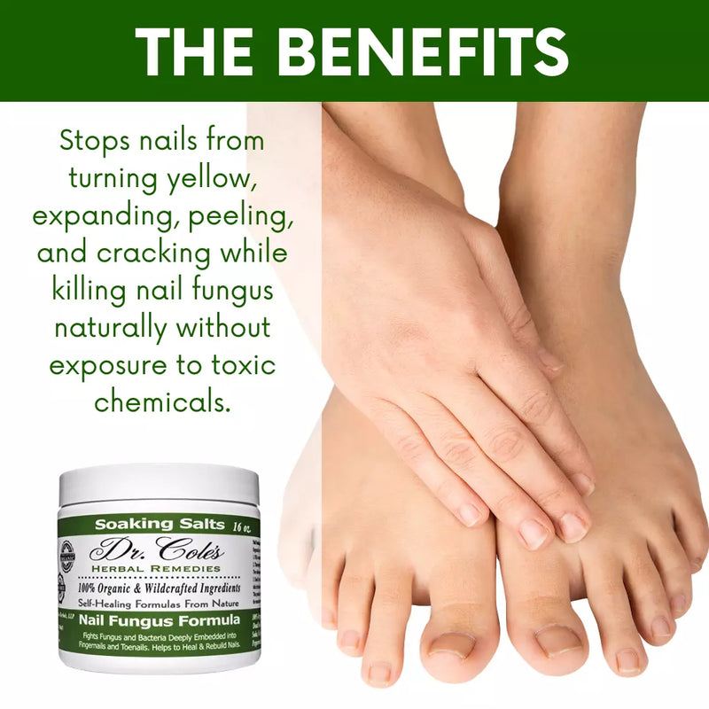 COLEHERBALS LLC 13 - Dr. Cole's Organic Nail Fungus Salts Formula Herbal White Smoke