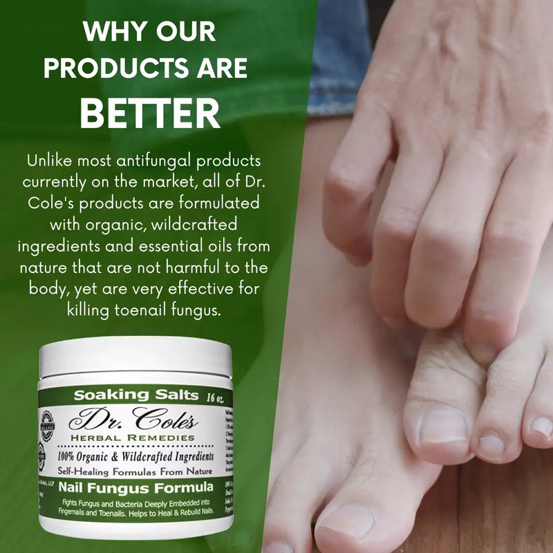 COLEHERBALS LLC 13 - Dr. Cole's Organic Nail Fungus Salts Formula Herbal Dark Gray
