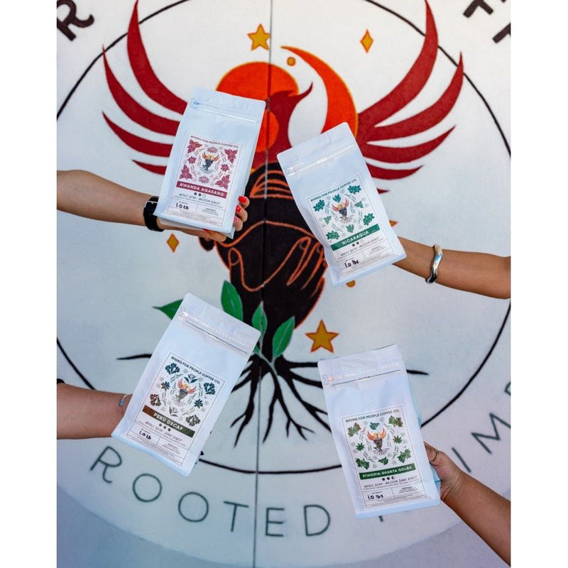 Rising For People Coffee Co. Nicaragua Coffee Roast — Medium Roast Whole Bean Coffee Coffee Gray 1 LB / Whole Bean,1 LB / Espresso,2 LB / Whole Bean,2 LB / Standard,2 LB / Espresso