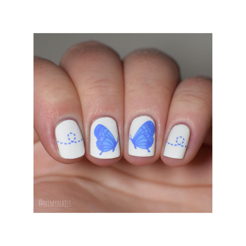 UberChic Beauty Butterflies Stamping Plate Rosy Brown