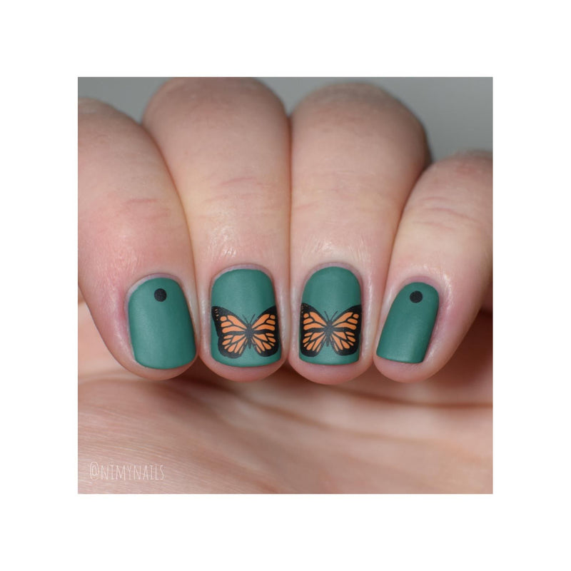 UberChic Beauty Butterflies Stamping Plate Rosy Brown