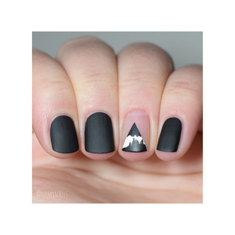 UberChic Beauty Modern Mountainscapes Stamping Plate Rosy Brown