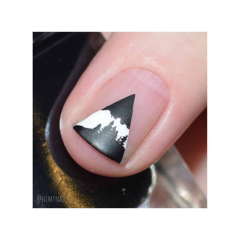 UberChic Beauty Modern Mountainscapes Stamping Plate Tan