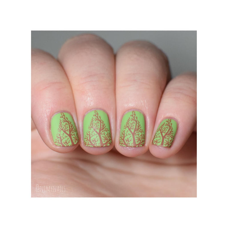 UberChic Beauty Modern Mountainscapes Stamping Plate Rosy Brown