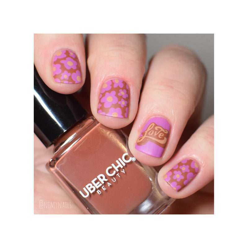 UberChic Beauty Nice & Negative-02 Stamping Plate Rosy Brown
