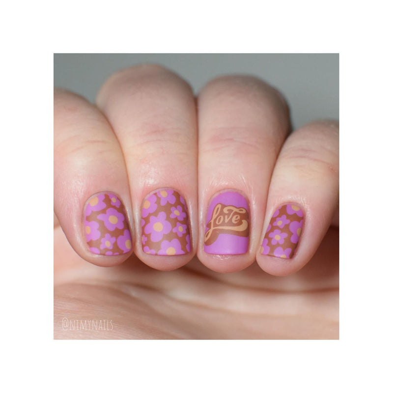 UberChic Beauty Nice & Negative-02 Stamping Plate Rosy Brown